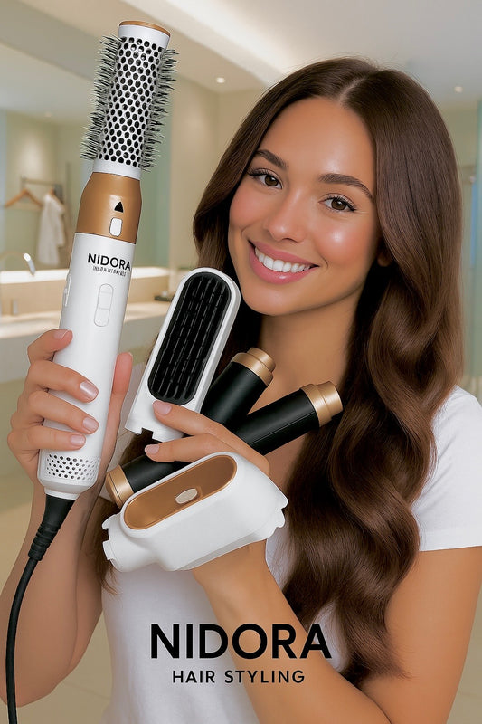 Professional Air Hair Styler 5 in 1 Low Noise Hair Curling Straightening Hair Drying 1000W Hot Air Brushes